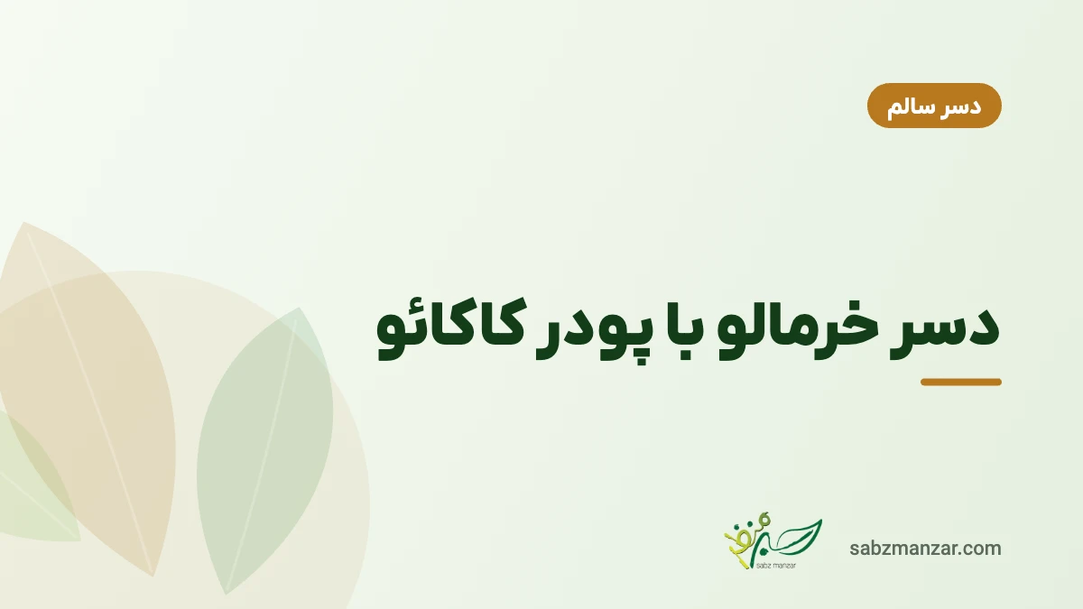 دسر خرمالو با پودر کاکائو