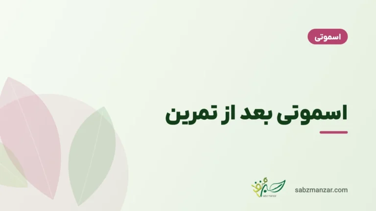 اسموتی بعد از تمرین