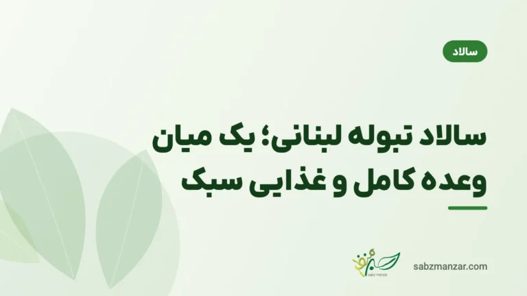 سالاد تبوله لبنانی؛ یک میان وعده کامل و غذایی سبک