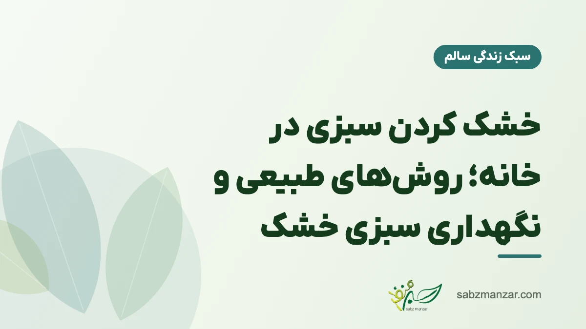 خشک کردن سبزی در خانه؛ روش‌های طبیعی و نگهداری سبزی خشک